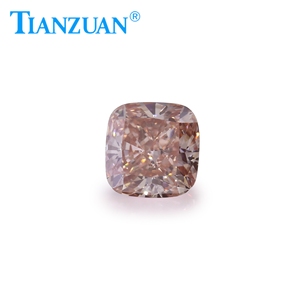 Cojín de diamante CVD certificado <span class=keywords><strong>GEMID</strong></span> Corte brillante Color Rosa marrón elegante Diamante certificado cultivado en laboratorio Suelto - Product Image 1