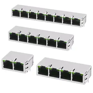 Conector magnético rj45, 1x2 1x4 1x6 1x8 porta tab up 100/1000 base-t, 1 conector rj45