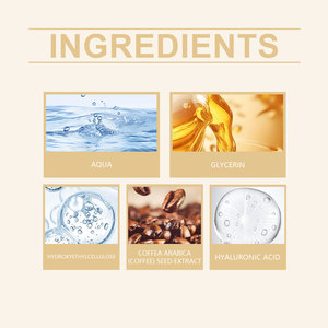 Sérum Contour des Yeux à l'Acide Hyaluronique et au Café – Non Gras, Anti-Poches et Anti-Cernes, Repulpant, Raffermissant, Revitalisant - Product Image 2