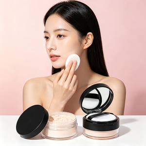 Marque privée Maquillage ultra-lisse pour le visage Poudre libre Logo personnalisé Contour Translucide Contrôle <span class=keywords><strong>de</strong></span> l'huile Correcteur Poudre blanchissante pour le visage - Product Image 1