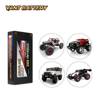 Baterai Li-Po VANT LCG Shorty 2S 100C 3700mAh Akku dengan casing Bullet 4MM panjang 93mm atau 95mm untuk Mobil RC
