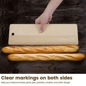 Tabla de volteo de pan de madera de haya natural de 15 pulgadas con graduación <span class=keywords><strong>en</strong></span> CM <span class=keywords><strong>en</strong></span> <span class=keywords><strong>un</strong></span> lado para pan francés - Product Image 6
