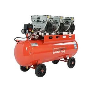 China Supplier 220V 60Hz Three-phase Oil Free Quiet Operation 8 Bar Oil-Free 70dB Air Compressor with Mechanical Pressure Gauge