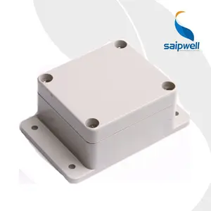 SAIP pcb enclosure electronic custom terminal box empty pcb box with flange ear IP65 waterproof enclosure square junction box