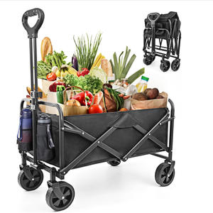 Vente flash Chariot pliable robuste, utilitaire, portable, pour extérieur, plage, jardin, grande capacité, chariot de camping pliable - Product Image 2