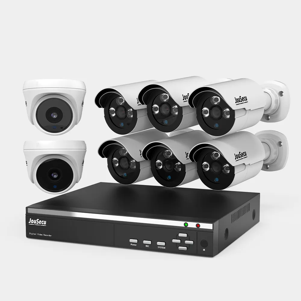 Security Dvr System With Camera With 2TB Hard Disk Cctv Dvr 8 Channel Mobile Monitoring 8ch 5mp Home Security Camera System