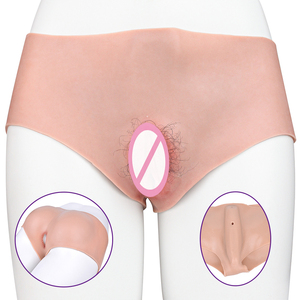 Pantalon avec faux vagin en silicone souple, à porter, pour transgenres, travestis et affirmation de genre - Product Image 1