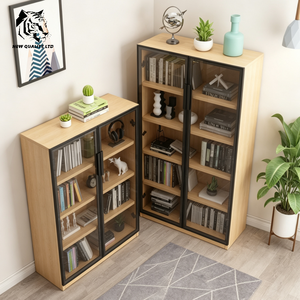china supplier discount price customize small moq dropshipping <b>bookcase</b> personalized study room furniture <b>wood</b> combined <b>bookcase</b> - Product Image 2