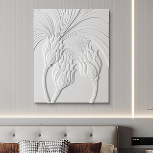 Pittura murale moderna semplice della decorazione della parete del ristorante fatto a mano pittura di rilievo 3D - Product Image 1