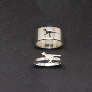 欧美不锈钢镂空情侣飞机戒指男女热戒指: - Product Image 4