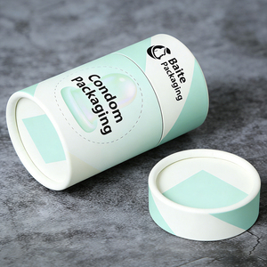 Emballage en cylindre de papier personnalisé de haute qualité - Logo imprimable, design hygiénique pour boîtes cadeaux de préservatifs - Product Image 3