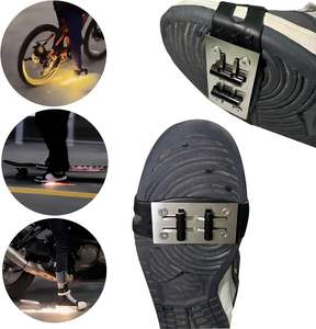 QCUTIANS Couvre-chaussures de moto et protections anti-choc avec glissières, pour friction de semelle, protection contre les flammes et les étincelles, en métal/caoutchouc, lot de 5 pièces, pour l'extérieur - Product Image 2