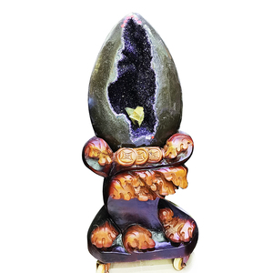 Gran Amatista Cueva Hotel Decoración Cúpula Amatista Huevo Amatista Geoda para Oficina Eco - Product Image 5