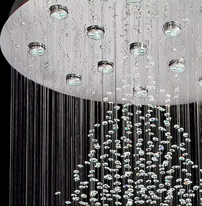 Zèle Éclairage Contemporain Vintage LED Pendentif Lumière De Luxe Cristal Hôtel Lustre pour Villa Long Escalier Application - Product Image 4