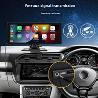 Pantalla Carplay Portátil de 10.26 Pulgadas con Cámara para Auto, Pantalla Inalámbrica Carplay y Android Auto, Función FM, Reproductor de Música, Reproductor de DVD para Auto