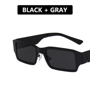 Lucky Punk Modern Man Small Frame Square Y2k Custom Steel <strong>Skin</strong> Personalized Hip Hop Fashion Women's Metal Sunglasses - Product Image 3