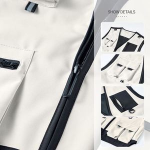 Gilets de travail multifonctionnels pour hommes, grande taille, multi-poches, gilet de sécurité pratique sans manches, veste d'extérieur pour hommes - Product Image 2