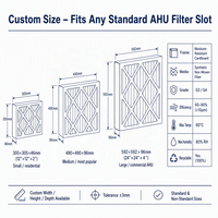 Filter Udara HEPA Karbon Aktif Non-Standar Kustom Baru Opsional Kelas G3/G4 Panjang & Lebar Kustom