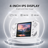 Console de jeu portable rétro LOOGN 1 avec écran tactile de 4 pouces, batterie de 4000 mAh, stockage, WiFi, processeur quadricœur, manette colorée