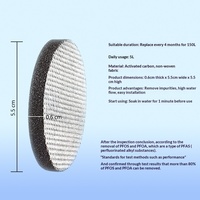 Filtre à sédiments à usage ponctuel exclusif transfrontalier en tissu non tissé au charbon actif, mini-disque, cartouche filtrante KBMDCZ31 75 GPD