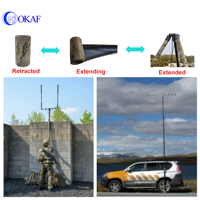 Mât télescopique OKF pour caméra CCTV, antenne de télécommunication, mât télescopique en aluminium, manivelle manuelle