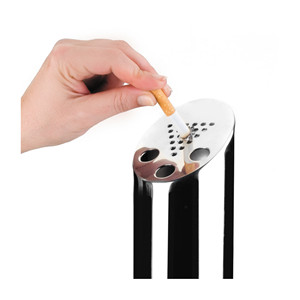 Posacenere da Parete Rotondo in Acciaio Inossidabile per Uso Interno ed Esterno - Product Image 2
