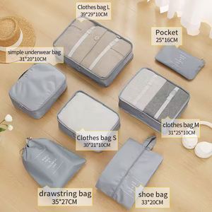 Travel <b>Storage</b> Bag Set Luggage Clothes Sorting Organizer Bag Package <b>Cubes</b> Sets - Product Image 4