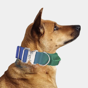 Nuevo collar de perro táctico personalizado Color degradado Collar de perro de nailon Correa con hebilla de Metal y acolchado suave para perros - Product Image 6