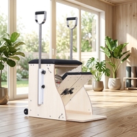 Chaise de Pilates Wunda en érable durable MJD-W18A avec pédales séparées, garantie de 3 ans - Pour studios et équipements haut de gamme à domicile