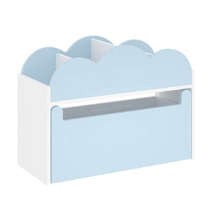 Nube diseño bebé niño habitación organizador <span class=keywords><strong>madera</strong></span> niños chico juguete caja de almacenamiento con librería - Product Image 5