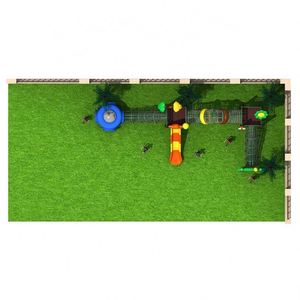 Manufacturers Children Outdoor Climbing Nets Rope Structures With <b>Plastic</b> <b>Slides</b> for Adult and Kids - Product Image 2