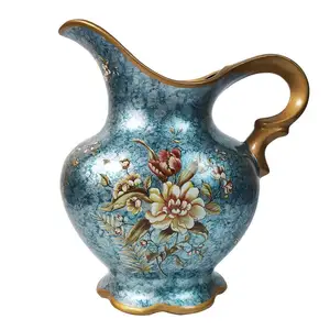 Sơn Gốm Thanh Lịch Trang Trí Nội Thất Ánh Sáng Sang Trọng Châu Âu Hoàng Gia Thiết Kế Jarron Frances Antiguo Retro Sang Trọng Vase Decor