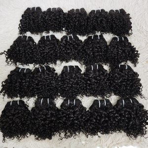 Promoción Letsfly: 5.1$ 1 unidad, 50 gramos, 11A, 8 pulgadas, rizado profundo, 100% cabello humano, paquetes de cabello brasileño Remy negro/mezcla marrón al por mayor - Product Image 1