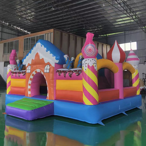 Château gonflable <span class=keywords><strong>pour</strong></span> enfants, aire <span class=keywords><strong>de</strong></span> <span class=keywords><strong>jeux</strong></span> extérieure, grande zone <span class=keywords><strong>de</strong></span> saut, fête d'<span class=keywords><strong>anniversaire</strong></span>, événements d'équipe, jeu amusant unisexe avec souffleur - Product Image 3