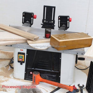 Multifunctional Industrial Wood Planer Machine 220V <b>Bench</b> Planer Motor Multipurpose Thicknesser Woodworking Combination <b>Tool</b> - Product Image 4