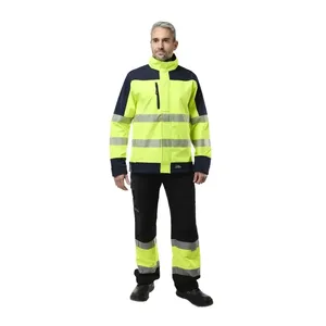 Windbreaker <b>Jackets</b> - HVS9910B S Frigate - Color: Black / Yellow - This <b>high</b>-<b>visibility</b> <b>softshell</b> <b>jacket</b> has been - Product Image 3