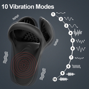 Anéis Penianos Vibratórios com Controle Remoto para Atraso na Ejaculação, Estimulador de Testículos, Anéis Vibratórios de Silicone para Homens - Product Image 2