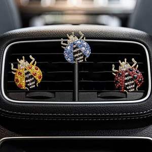 Joli petit coléoptère modélisation parfum de voiture pour femmes accessoires de climatiseur pour dames exquis désodorisant de voiture <span class=keywords><strong>coccinelle</strong></span> - Product Image 5