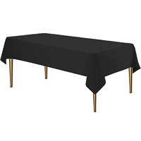Nappe rectangulaire moderne décorative en plastique transparent jetable, faite à la main et personnalisable pour fêtes, mariages et banquets