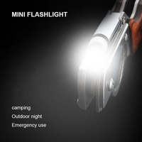 Couteau de chasse pliant en acier inoxydable avec mini lampe torche LED, design tactique de poche pour protection extérieure, acier+bois, OEM 1