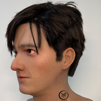 Masque en silicone réaliste fait main sur mesure avec cheveux, haute simulation, masque intégral masculin naturel et réaliste pour cosplay