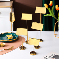 Porte-numéro de table en acier inoxydable argenté, forme irrégulière, support décoratif pour mariage