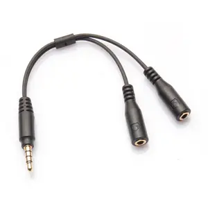 Cabo de áudio estéreo aux jack de 3.5mm, cabo auxiliar macho para macho, para pc, alto-falante usb