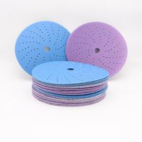 Papier abrasif en céramique à trous tourbillonnants 240 mailles, papier abrasif à fixation par crochets et boucles, disque de ponçage multi-trous, disques de ponçage, tampon 100 mm
