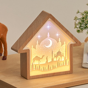 Veilleuse de table LED en papier sculpté <span class=keywords><strong>3D</strong></span> Veilleuse de chevet pour chambre à coucher Veilleuse tout festival Cadeau Fête des mères Fille Amie Enfants - Product Image 4