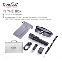 Tank007 UVC31 NDT lampe de poche UV rechargeable 365nm lampe de poche Blacklight détection de fuite d'huile détective judiciaire lampe torche NDT