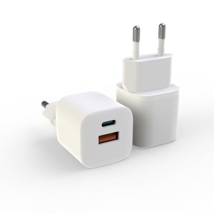 Mini Cargador de Pared USB PD de 20 W con Doble Puerto, Adaptador de Carga Rápida PD 3.0 QC 3.0, Enchufe Estadounidense para Teléfono, Tableta y Portátil - Product Image 1