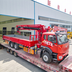 Grue montée sur camion Fengniao Blue 5 tonnes à flèche télescopique pour la construction, moteur Weichai, boîte de vitesses, pompe hydraulique, hauteur de levage 25m - Product Image 1