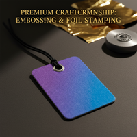 Désodorisant en papier parfumé à forme unique avec logo personnalisé et impression brillante, emballé individuellement dans un sac OPP pour la promotion de la marque de l'entreprise