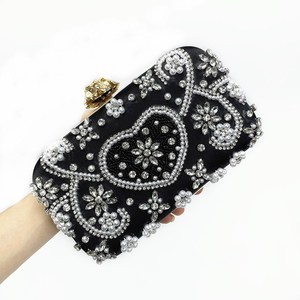 Fashion Beaded <b>Clutch</b> Handmade Beaded Rhinestone Evening Bag Party Dress Handbag for Women - Product Image 4